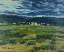 Gunther J. Haidenthaller, Escalante Night Life, Oil on Linen Panel, 9 x 12